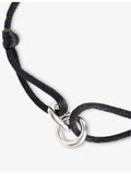 Element 925 sterling silver bracelet with silk cord, imported from the UK