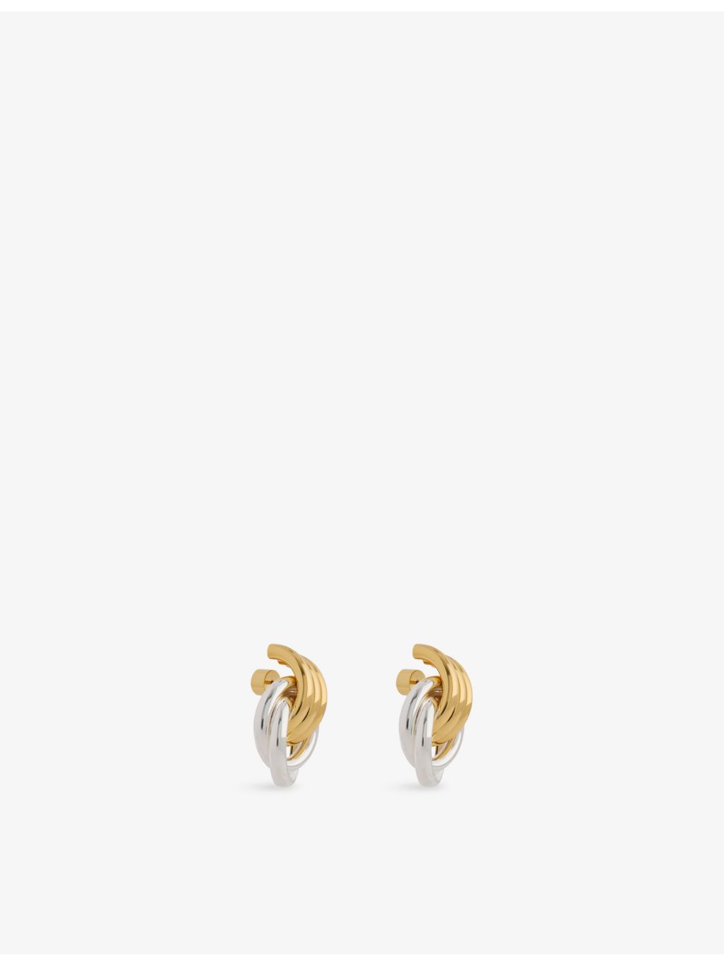 Heaven Mayhem Mini Knot yellow-gold plated stud earrings, UK version