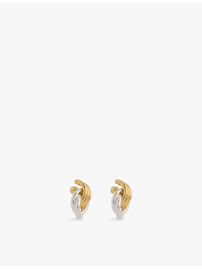 Heaven Mayhem Mini Knot yellow-gold plated stud earrings, UK version