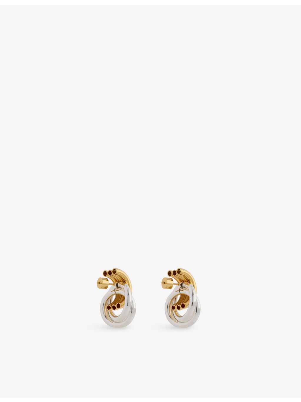 Heaven Mayhem Mini Knot yellow-gold plated stud earrings, UK version