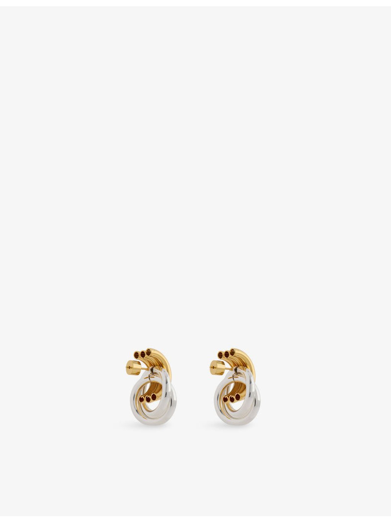 Heaven Mayhem Mini Knot yellow-gold plated stud earrings, UK version