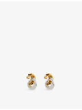 Heaven Mayhem Mini Knot yellow-gold plated stud earrings, UK version