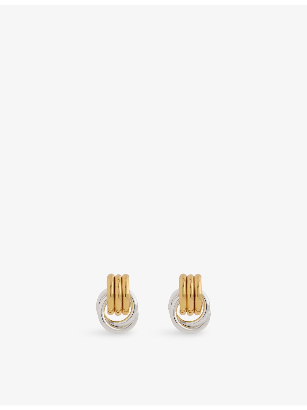 Heaven Mayhem Mini Knot yellow-gold plated stud earrings, UK version