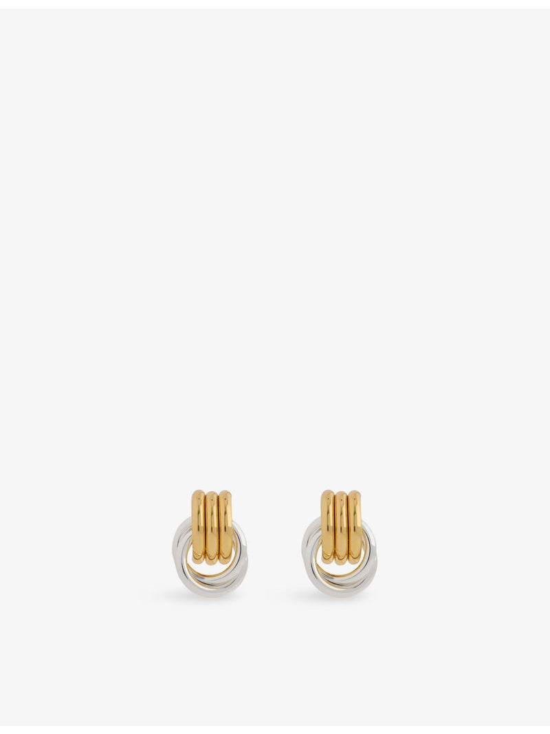 Heaven Mayhem Mini Knot yellow-gold plated stud earrings, UK version