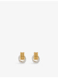 Heaven Mayhem Mini Knot yellow-gold plated stud earrings, UK version