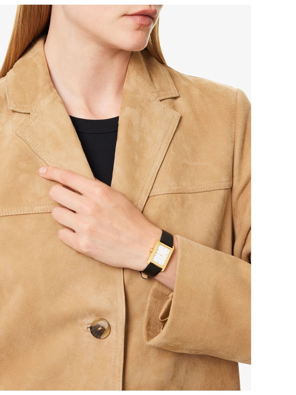 Heaven Mayhem gold-plated leather quartz watch - British product