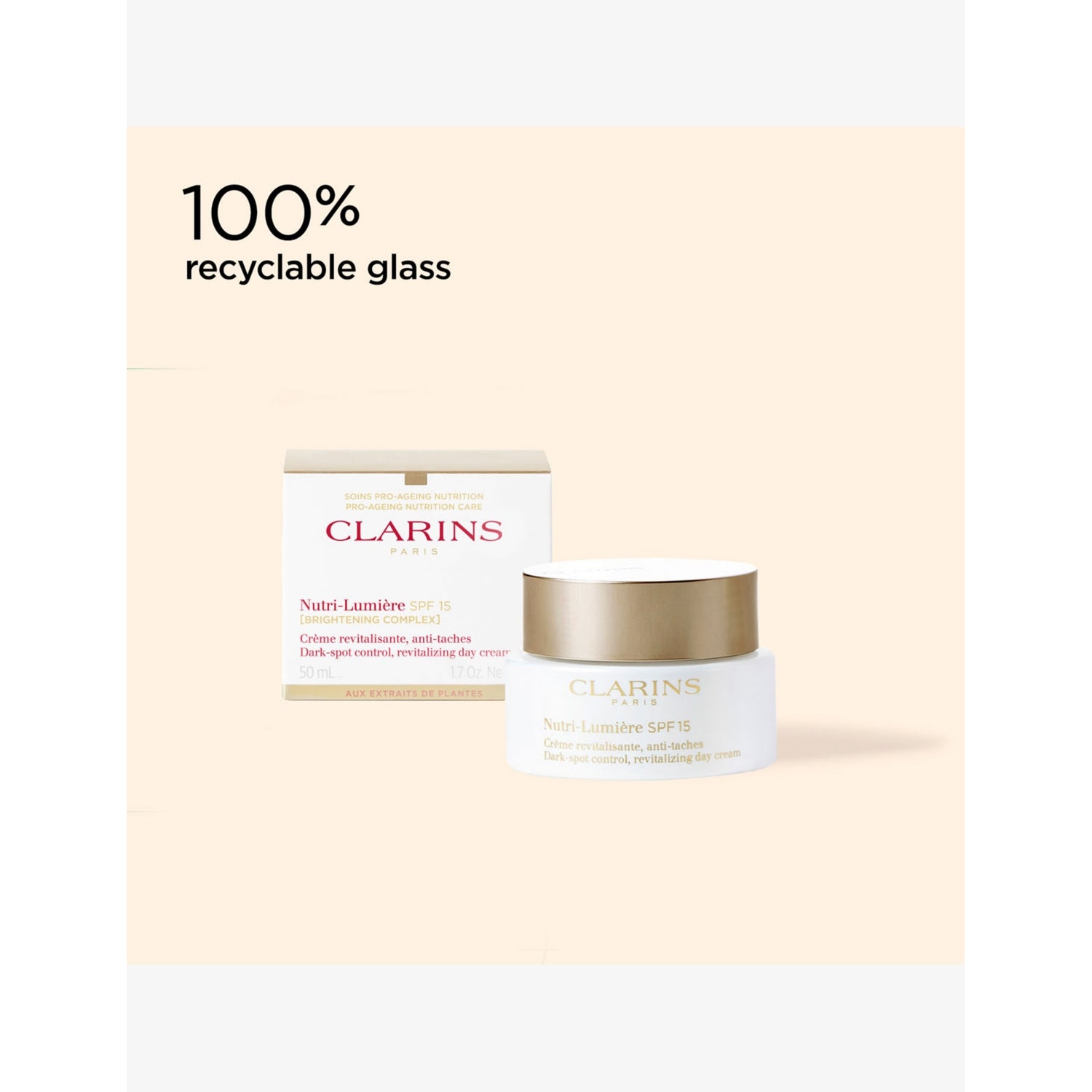 Clarins Nutri-Lumière SPF 15 face cream 50ml - British product
