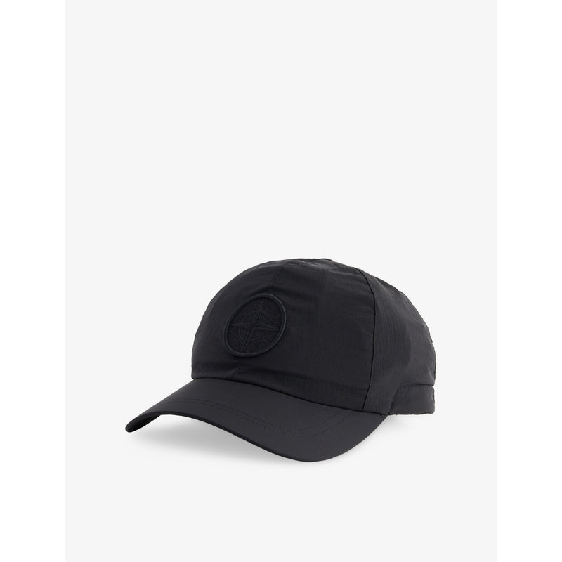 Compass embroidered-patch shell baseball cap - M