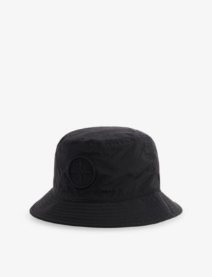 Stone Island Compass Brand-Embroidery Woven Bucket Hat