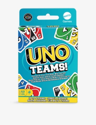 UNO Teams family card game for 2-4 players - British product