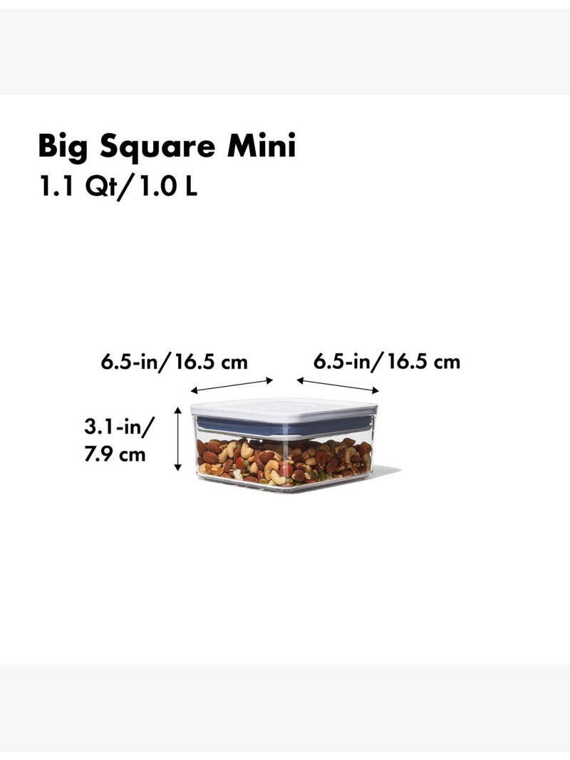 OXO Good Grips POP Big Square Mini stainless steel container, UK version