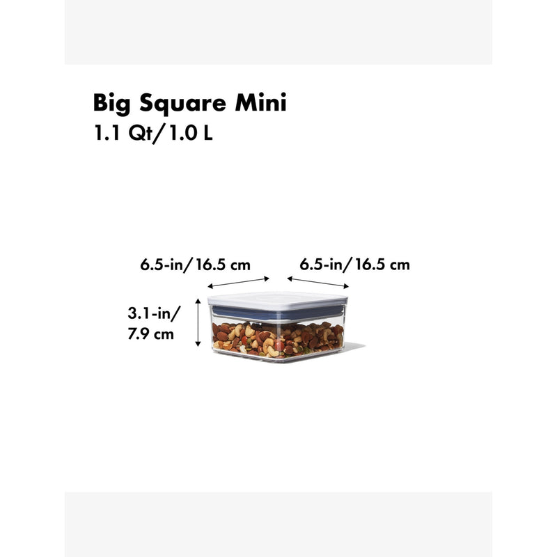 OXO Good Grips POP Big Square Mini stainless steel container, UK version
