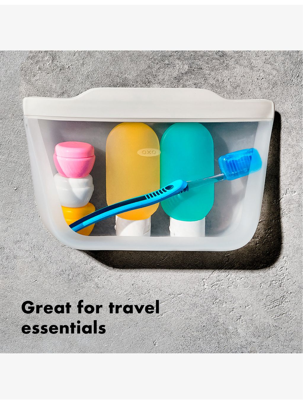 OXO silicone sandwich bag half-gallon, imported from the UK