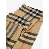 Burberry lightweight check print wool and silk scarf 220cm - British product