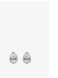 CARAT London 925 sterling silver cubic zirconia pear stud earrings (British brand)