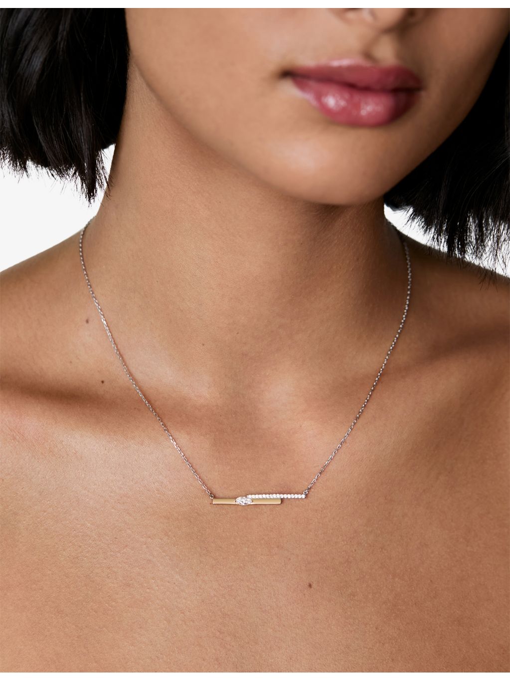 CARAT London Jaena vermeil necklace marquise cubic zirconia - British product