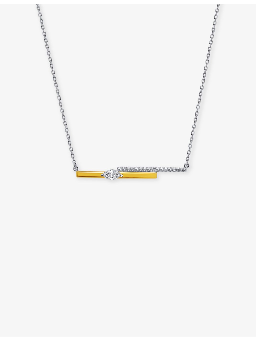 CARAT London Jaena vermeil necklace marquise cubic zirconia - British product