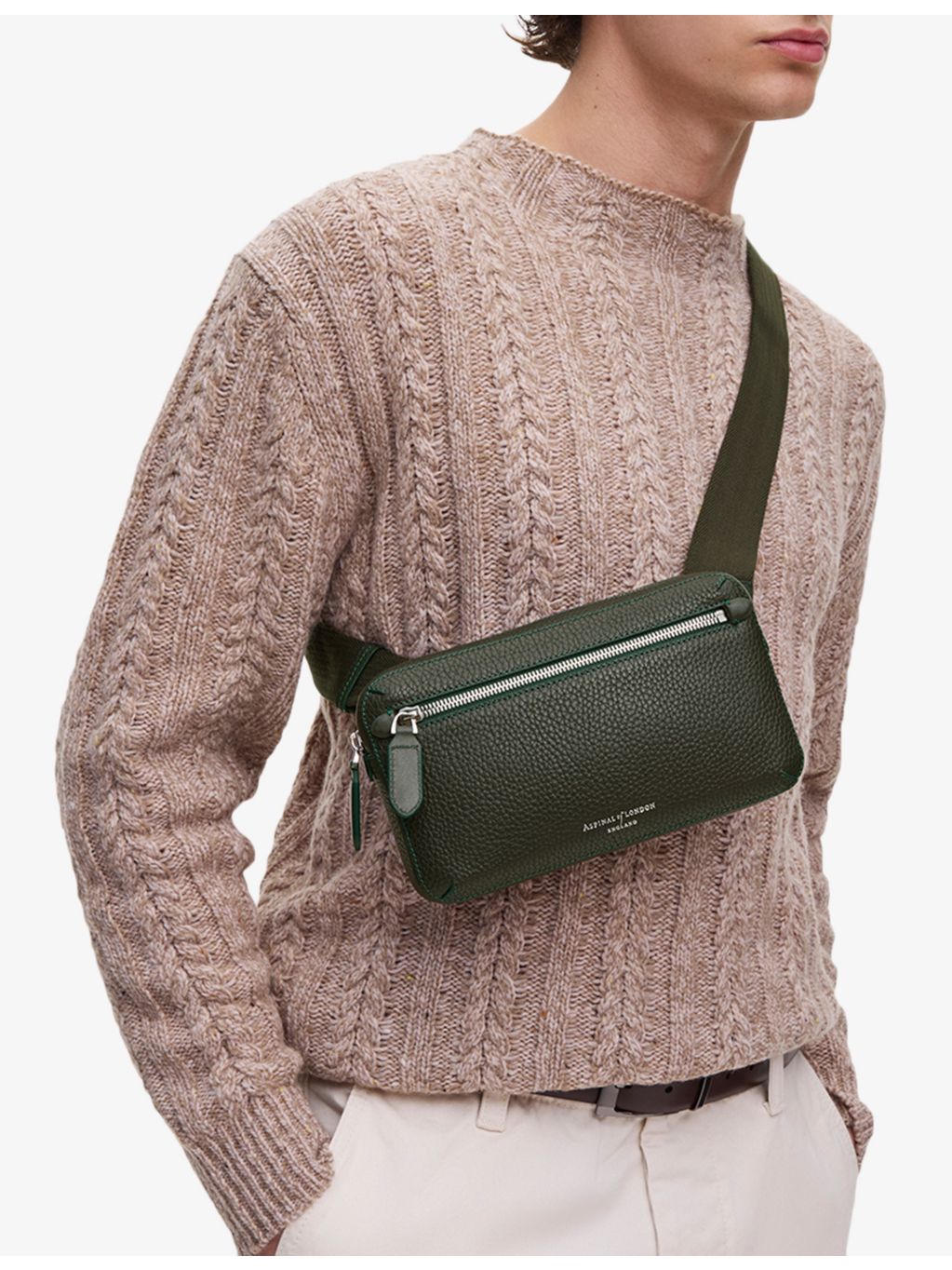 Aspinal of London Reporter Compact messenger bag, imported from the UK