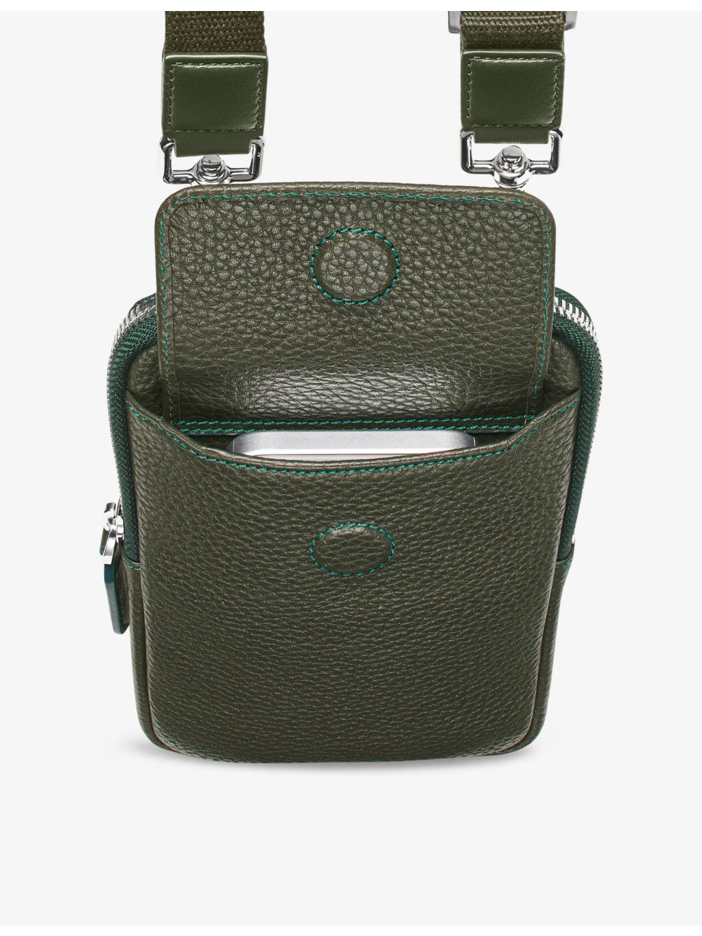 Aspinal of London leather phone case with crossbody strap, UK version