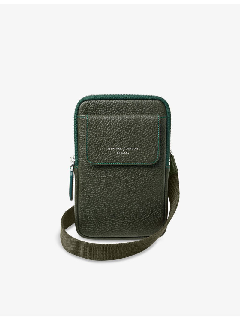 Aspinal of London leather phone case with crossbody strap, UK version