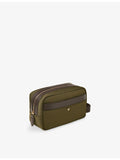 Aspinal of London Classic Woven washbag with nylon fabric (British brand)