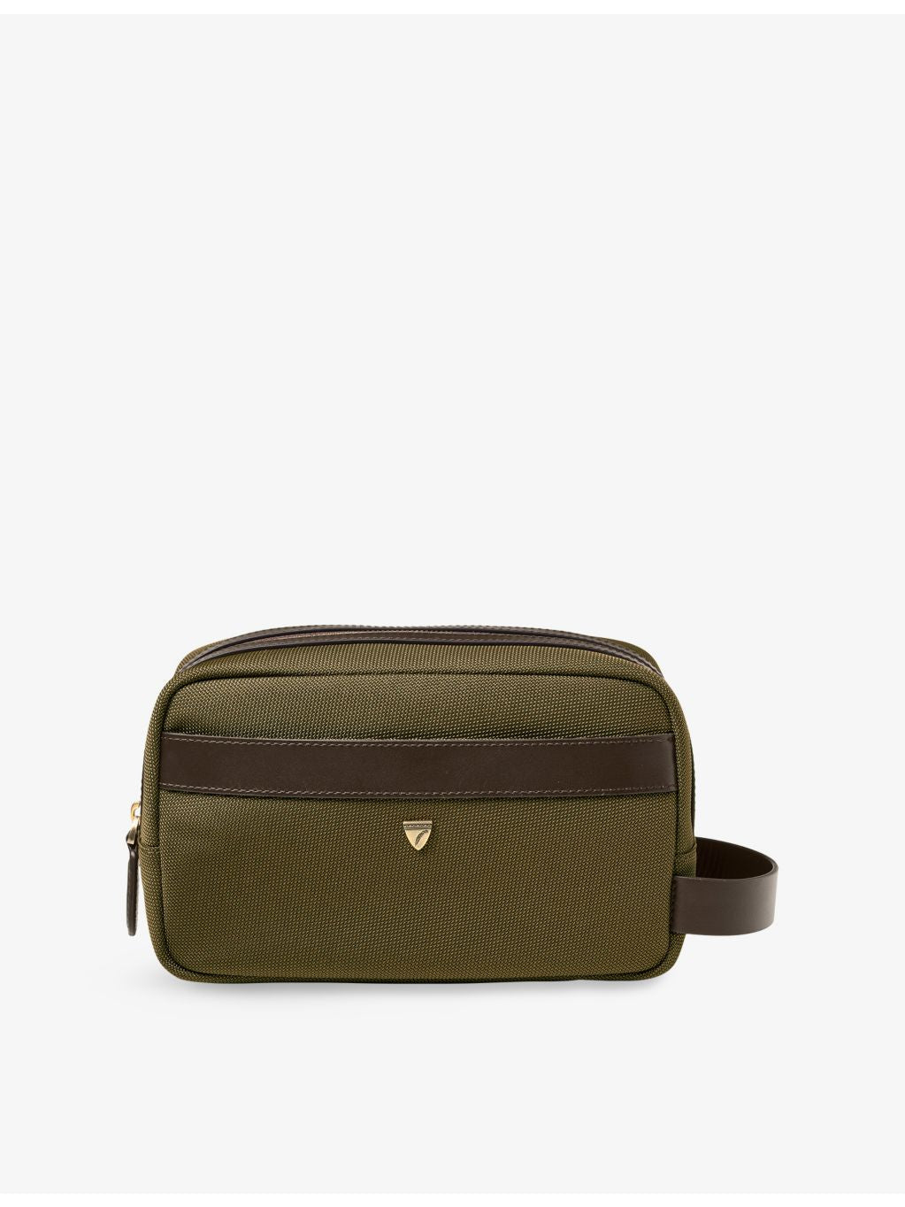 Aspinal of London Classic Woven washbag with nylon fabric (British brand)