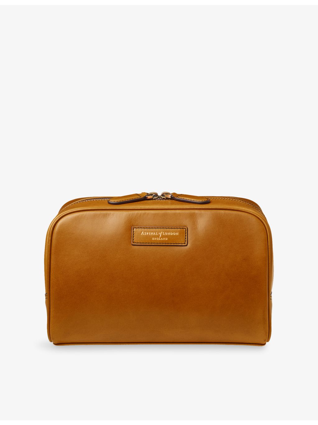 Aspinal of London Harrison leather toiletry bag with zip fastening, UK version