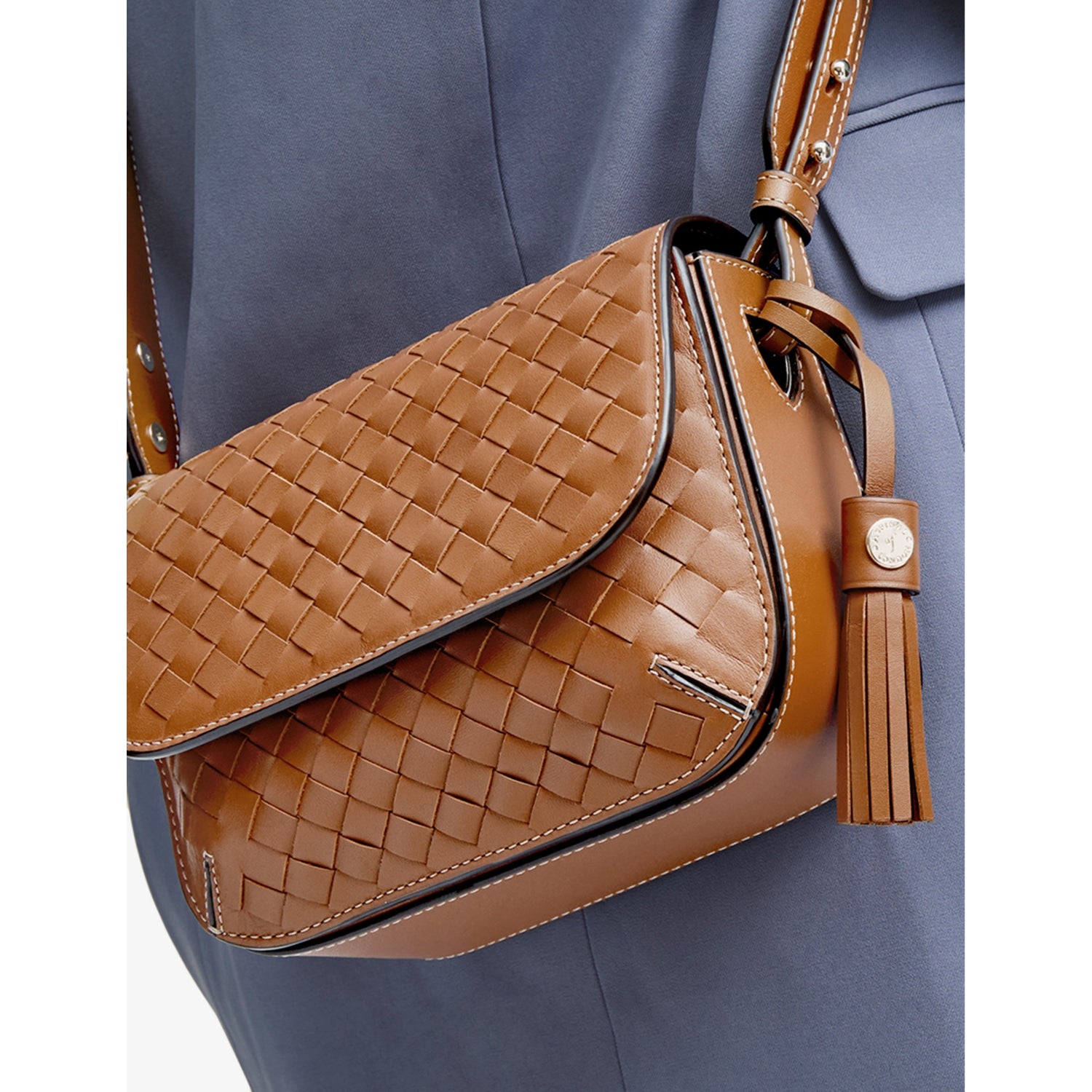 Aspinal of London Ella leather cross-body bag - British product