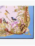 Aspinal of London Edwardian Garden silk scarf 90x90cm (British brand)
