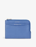 Aspinal of London grained leather travel wallet with zip closure, UK version