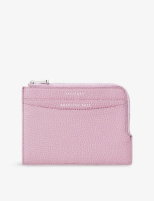 Aspinal of London Zipped Grained Leather Travel Wallet 12cm x 17.3cm