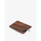 Aspinal of London grained leather travel wallet with zip closure, UK version
