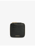 Whistles leather jewellery box croc-embossed 11cm, imported from the UK