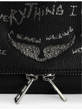 Zadig&Voltaire Rock Graffiti leather clutch 13x27cm, UK version