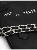 Zadig&Voltaire Rock Graffiti leather clutch 13x27cm, UK version