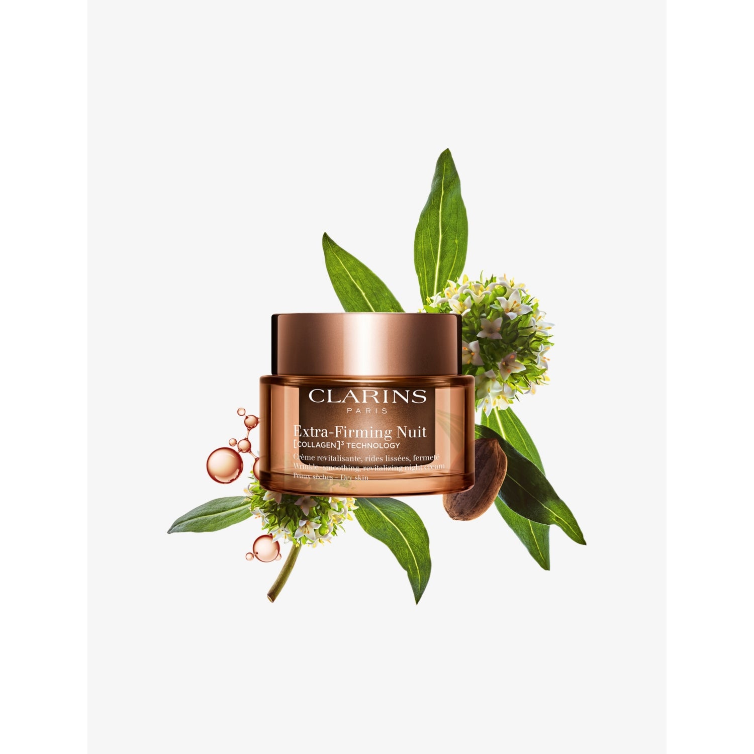 Clarins extra-firming night cream for dry skin 50ml, imported from the UK