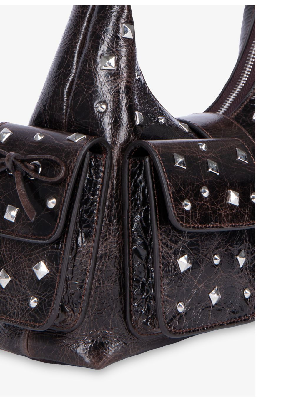 The Kooples Amelia stud-embellished leather shoulder bag - British product