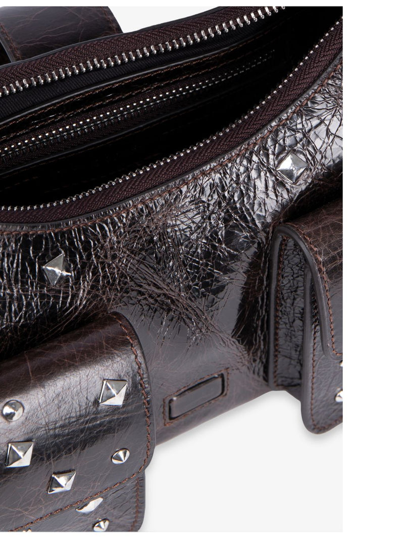 The Kooples Amelia stud-embellished leather shoulder bag - British product