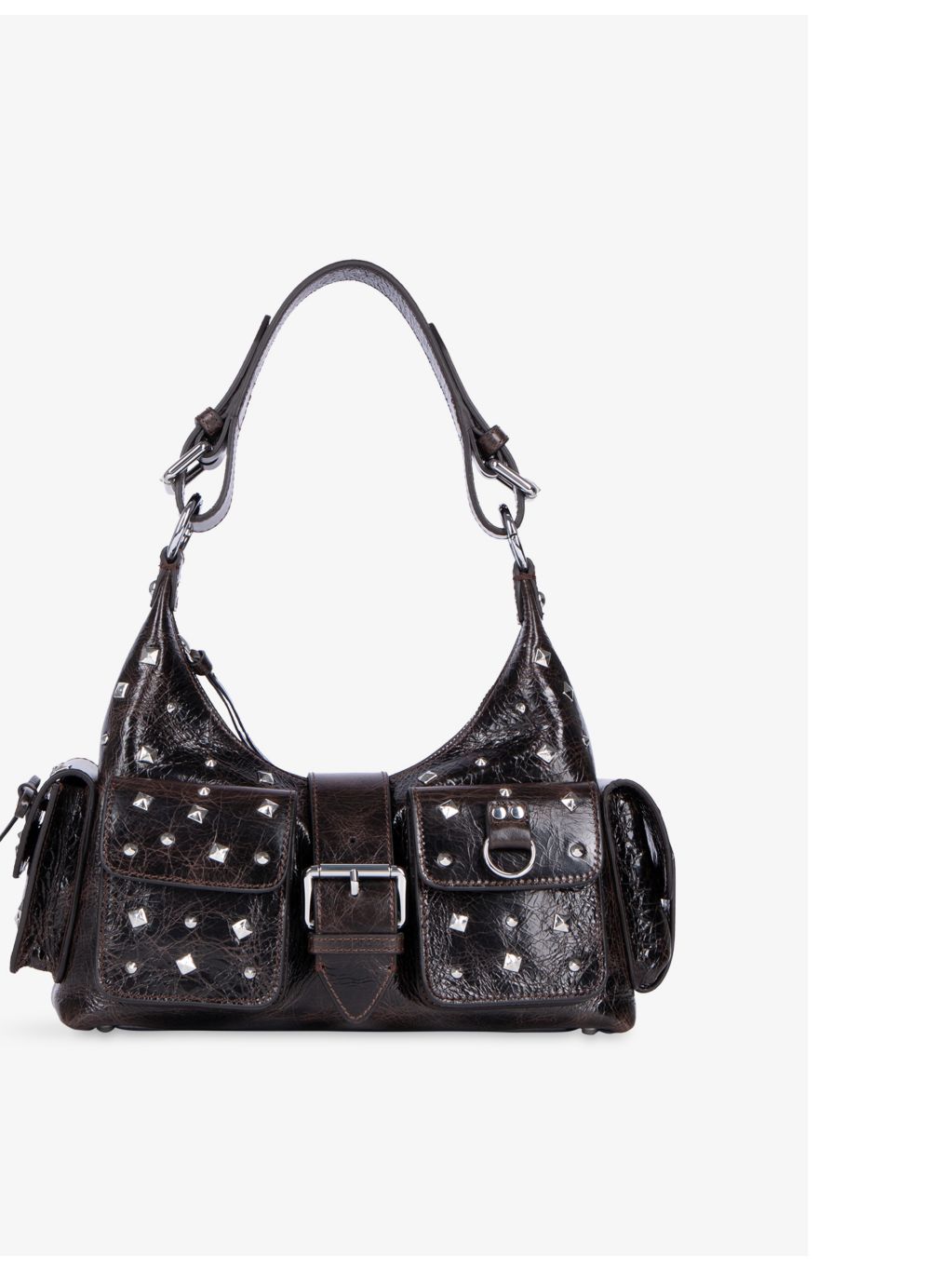 The Kooples Amelia stud-embellished leather shoulder bag - British product