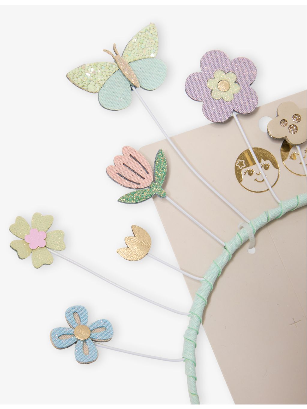 Mimi & Lula Spring Meadow headdress with floral butterfly design, UK version