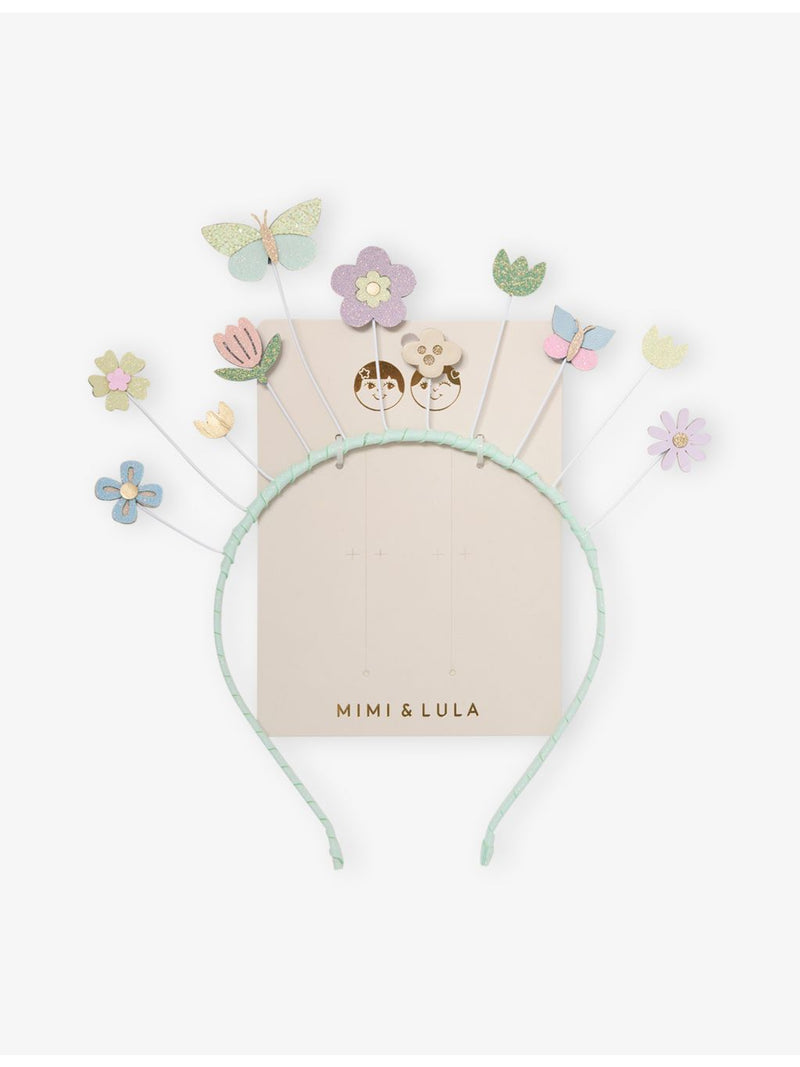 Mimi & Lula Spring Meadow headdress with floral butterfly design, UK version