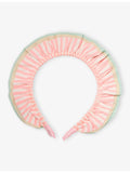 Mimi & Lula stripe-print ruffle-trim woven headband - British product