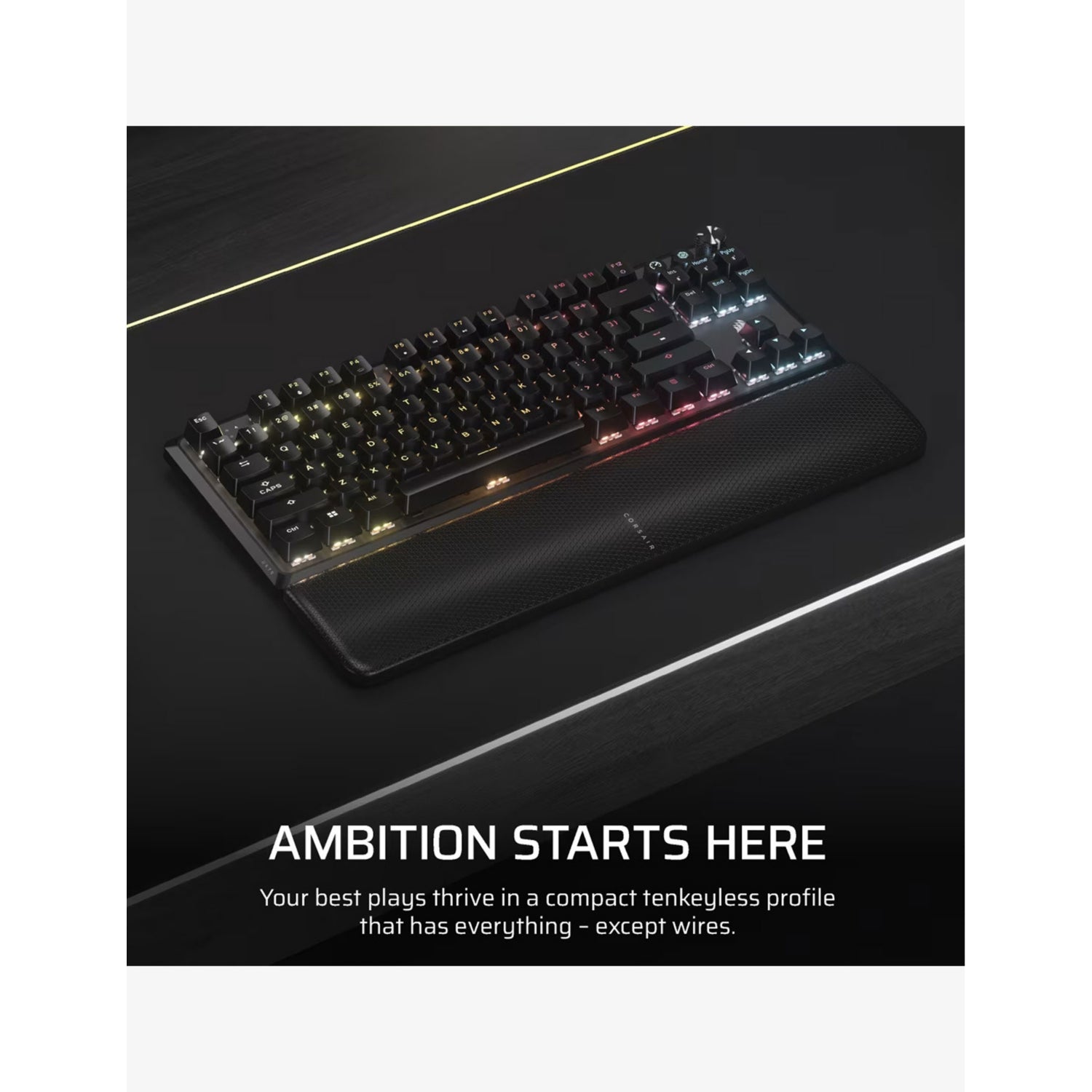 Corsair K70 Core TKL wireless gaming keyboard, UK version