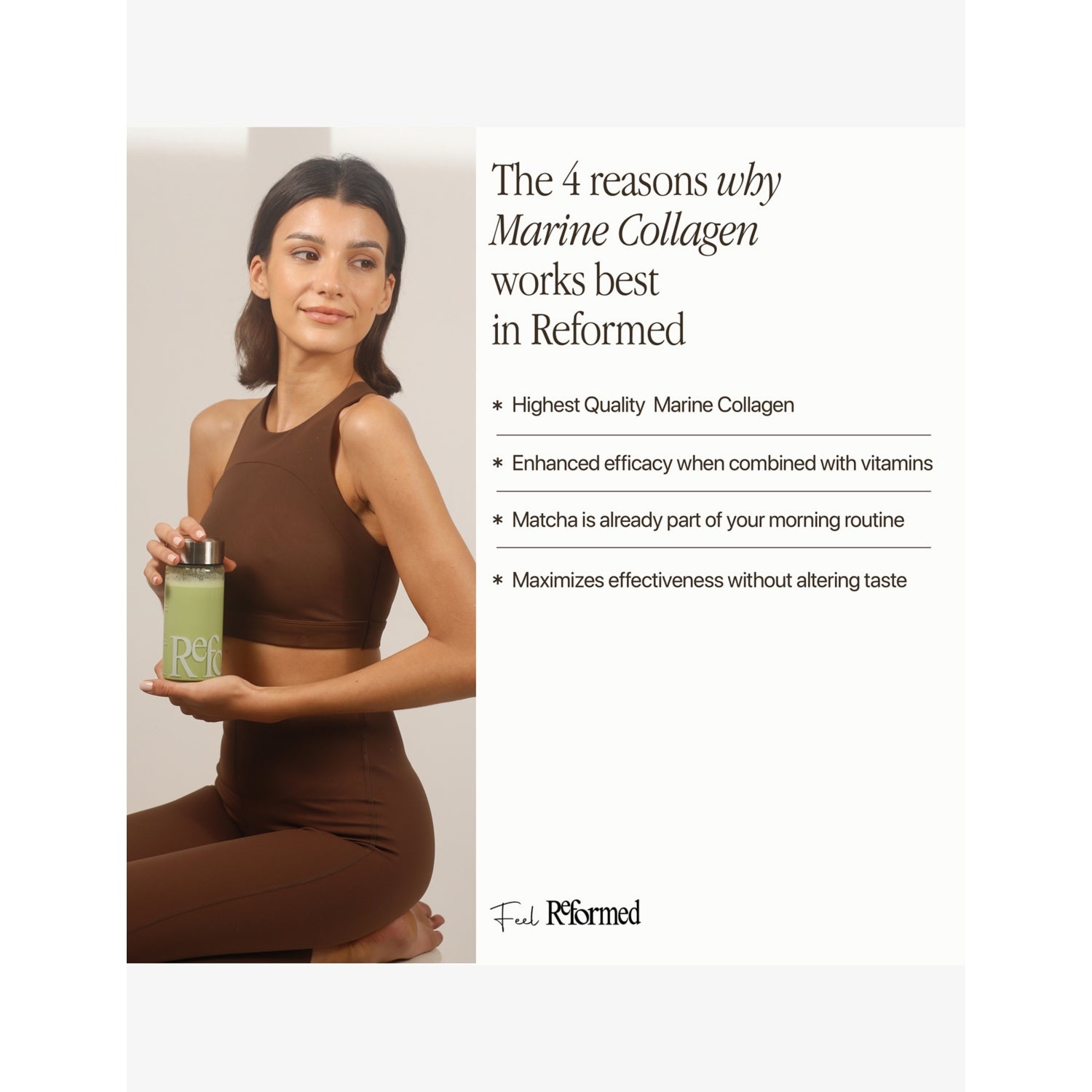 Reformed collagen matcha powder 286g, imported from the UK