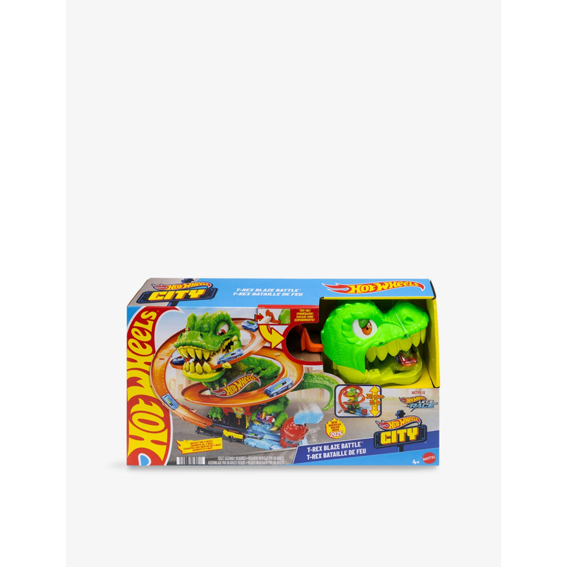 Hot Wheels T-Rex Blaze Battle playset and car toy 36cm (British brand)