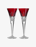 Waterford Lismore crystal champagne flute glasses 170ml pair - British product