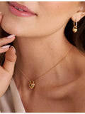 Sif Jakobs gold-plated cubic zirconia hoop earrings - British product