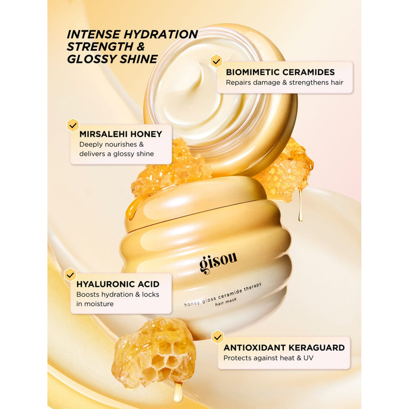 Gisou honey gloss ceramide hair mask 230ml - British product