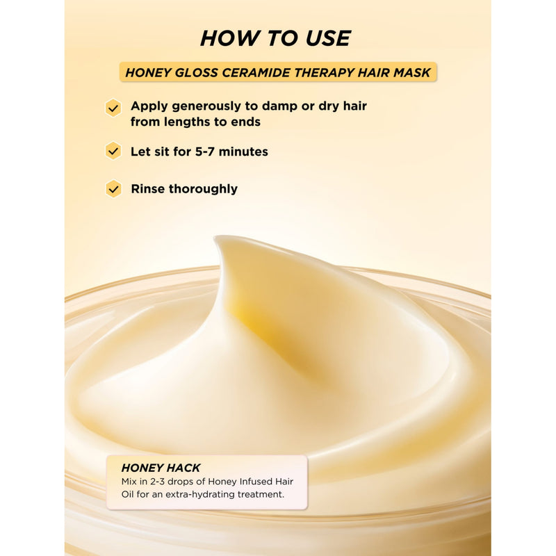 Gisou honey gloss ceramide hair mask 230ml - British product