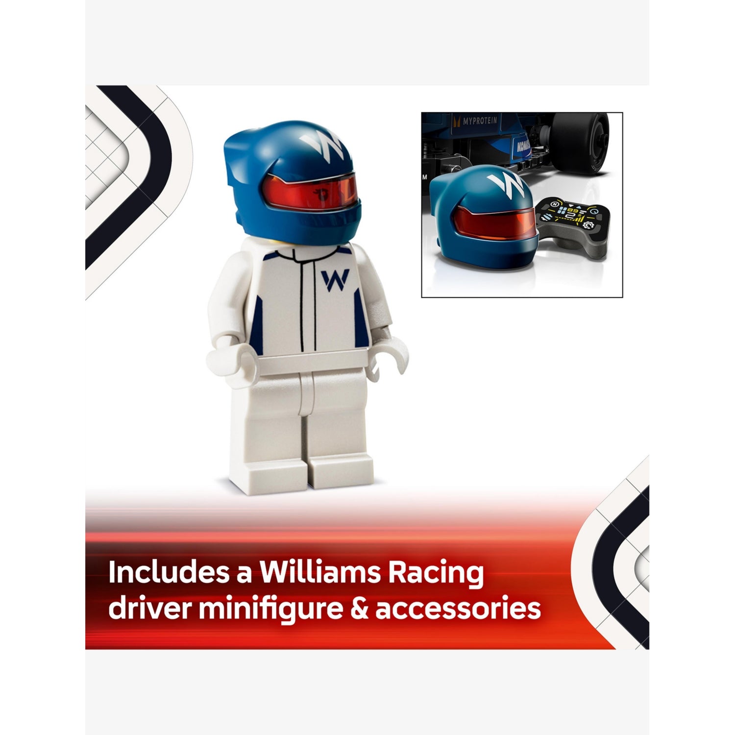 LEGO Williams Racing FW46 F1 car 263-piece set, UK version